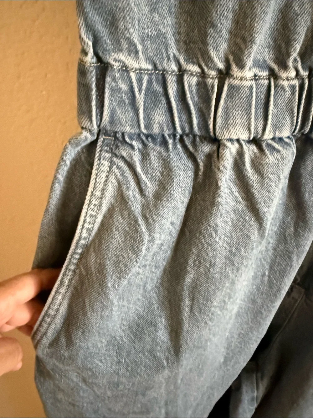 NWT Banana Republic Blue Denim Jumpsuit Size XL Tall